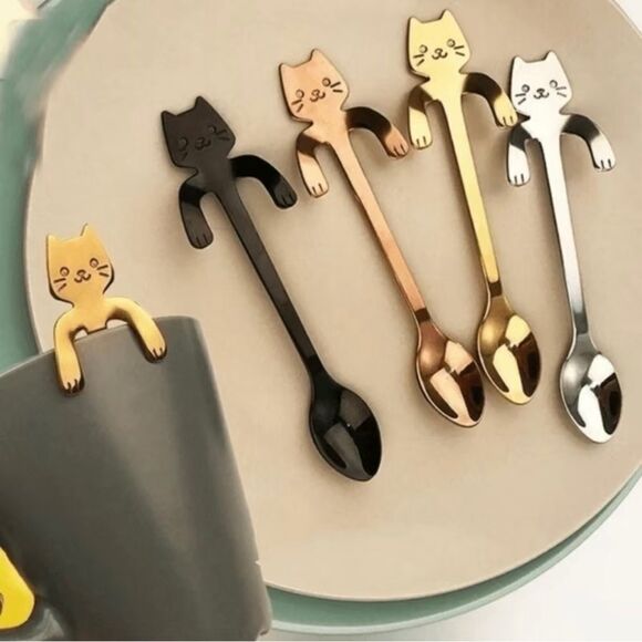 Other - NEW Cat shaped coffee or teaspoon, stocking stuffer for cat lover gift, coworker